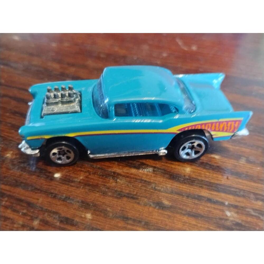 Hot Wheels 57' Chevy 1957 Bel Air Turquoise Made In Malaysia 1976